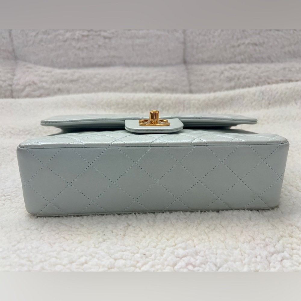 Chanel Classic Flap Lambskin Baby Blue 24K GHW - Picture 6 of 14